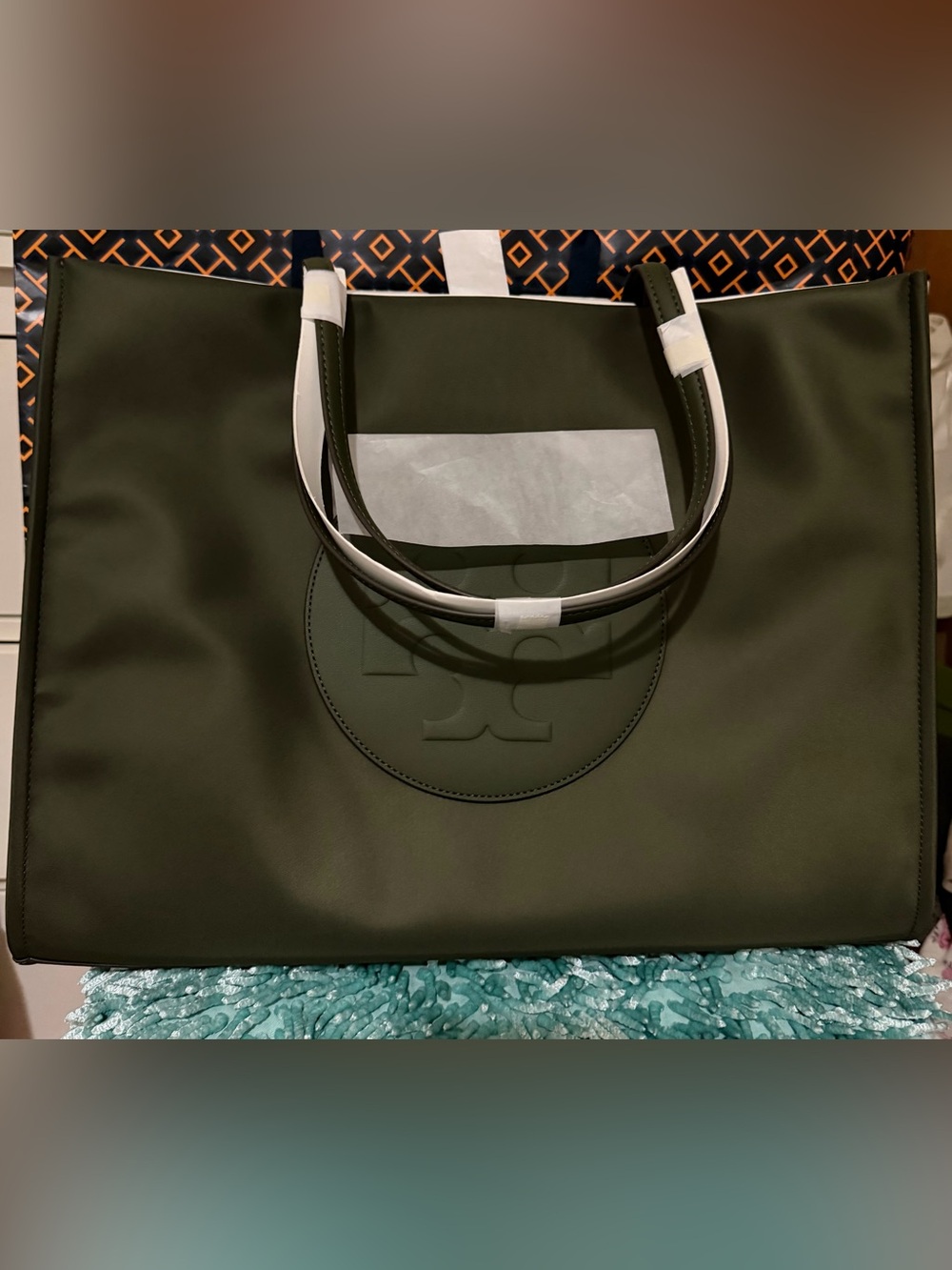 Authentic Brand New Ella Tote Large Olive Green